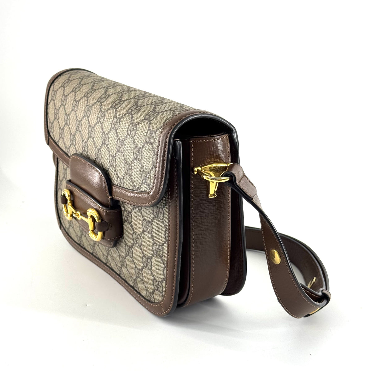Gucci - 1955 Horsebit Shoulder Bag - Leather - Brown - (medium)