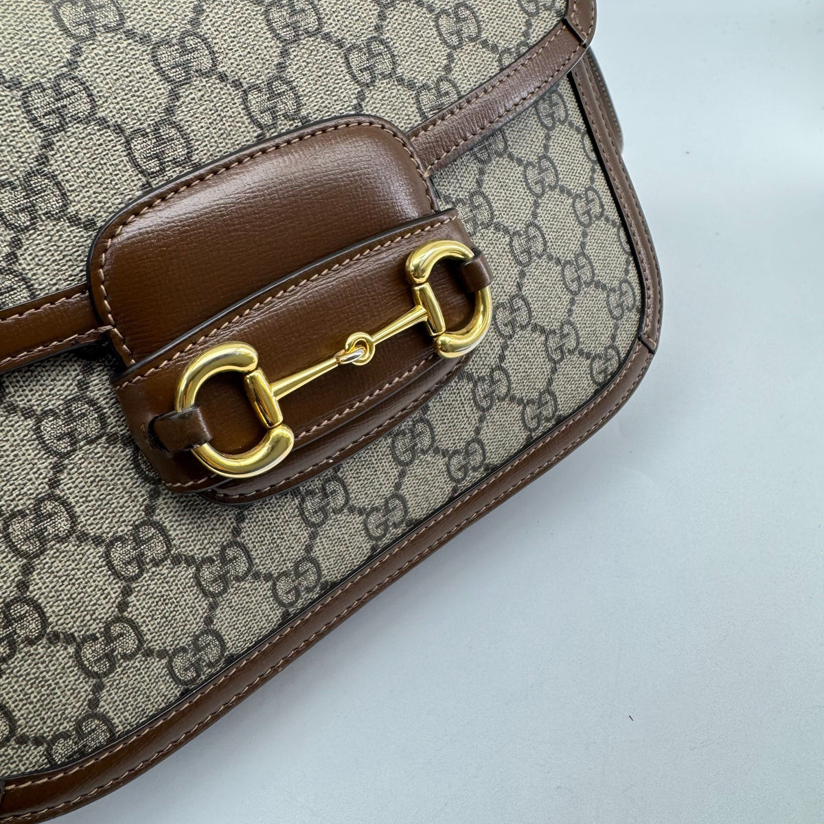 Gucci - 1955 Horsebit Shoulder Bag - Leather - Brown - (medium)