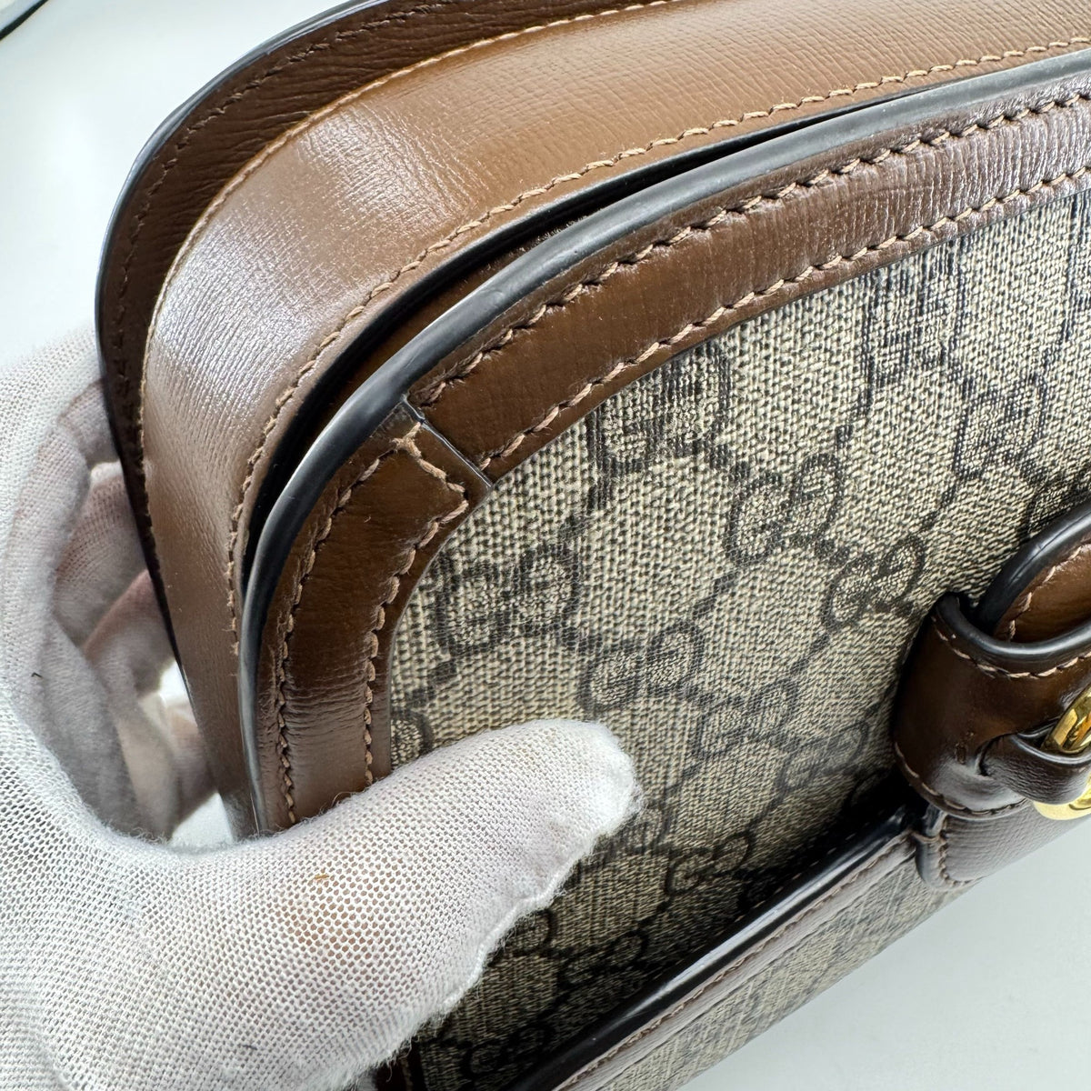 Gucci - 1955 Horsebit Shoulder Bag - Leather - Brown - (medium)