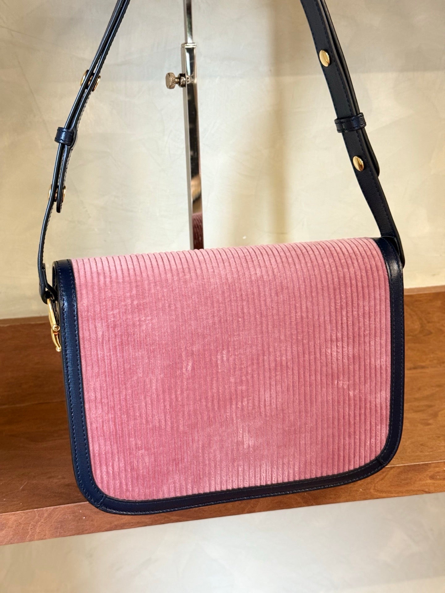 Gucci - 1955 Horsebit Small Shoulder Bag - Cloth - Pink - (Small)