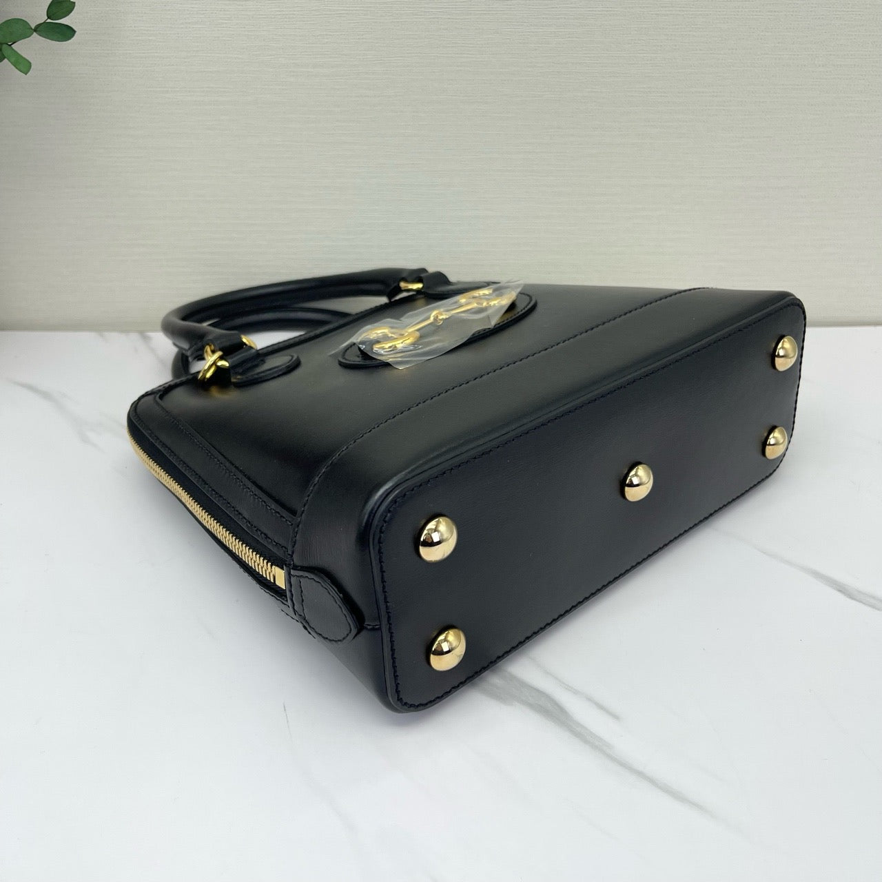 Gucci - 1955 Horsebit Top Handle Bag - Leather - Black - (small)