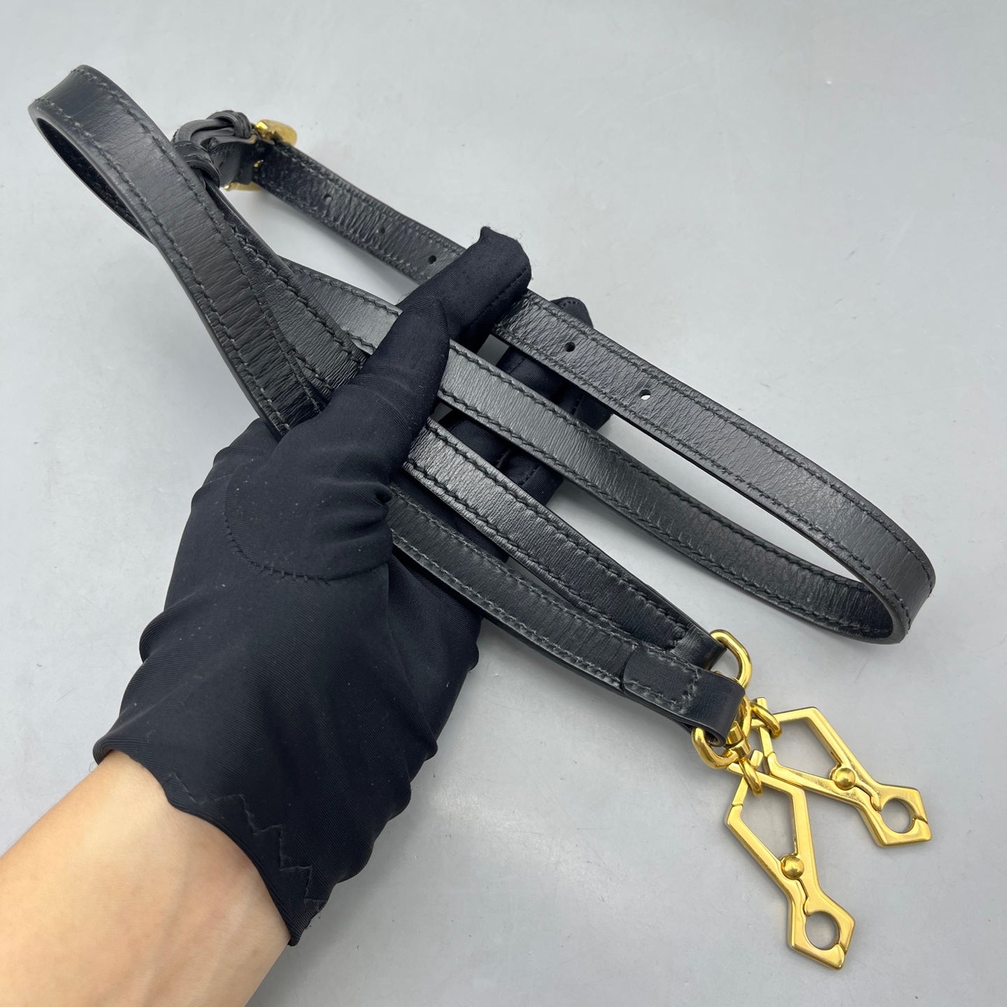 Gucci - 1955 Horsebit Top Handle Bag - Leather - Black - (Small)