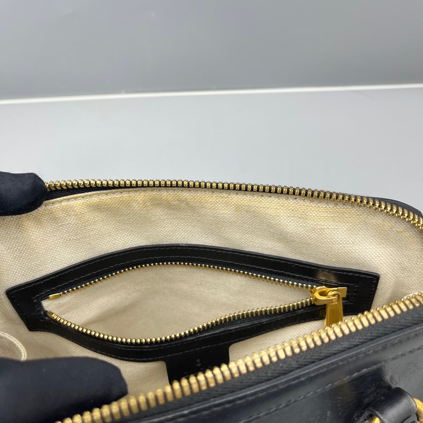 Gucci - 1955 Horsebit Top Handle Bag - Leather - Black - (Small)