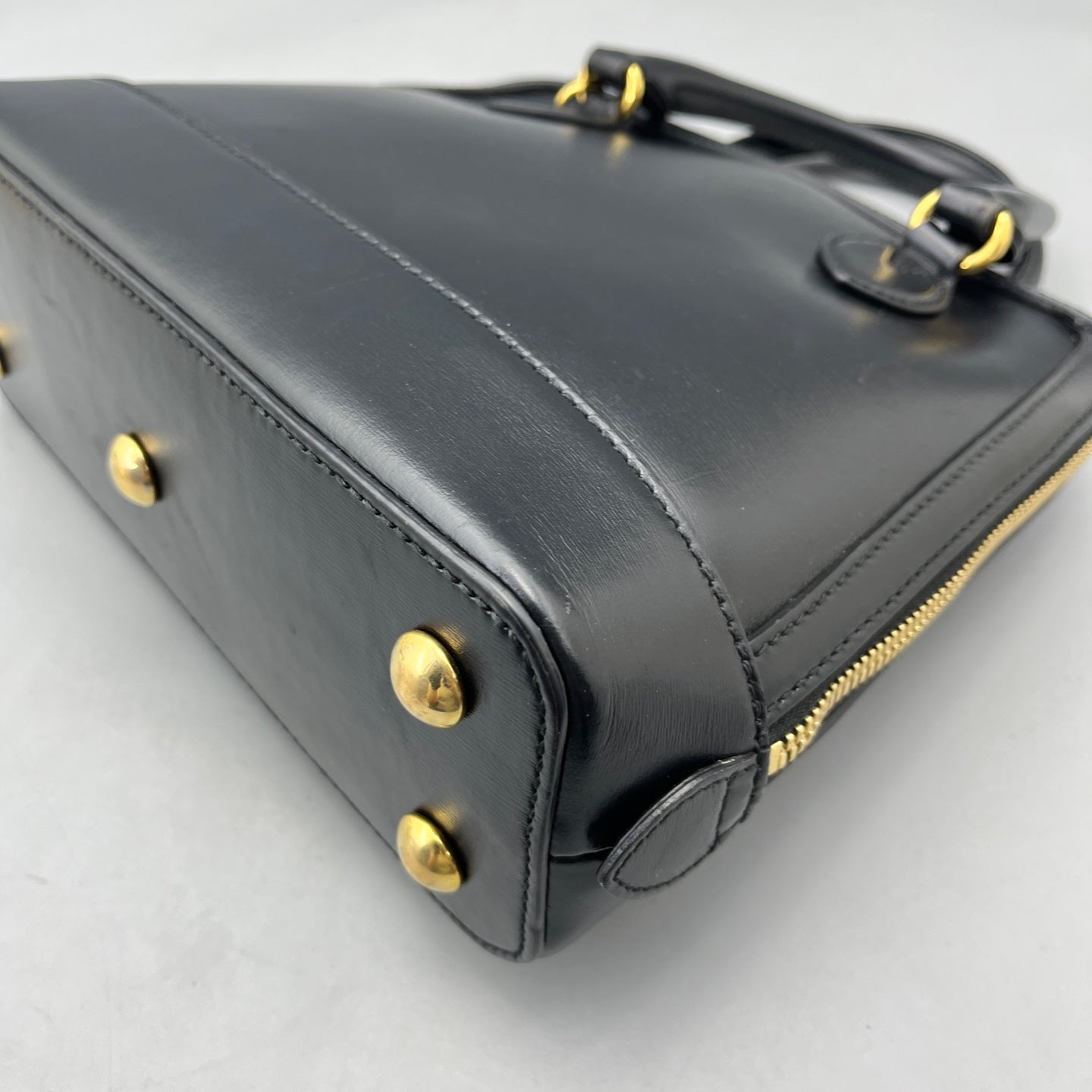 Gucci - 1955 Horsebit Top Handle Bag - Leather - Black - (Small)