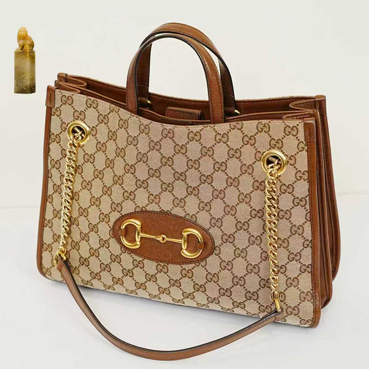 Gucci - 1955 Horsebit Tote Bag - Leather - Brown - (medium)