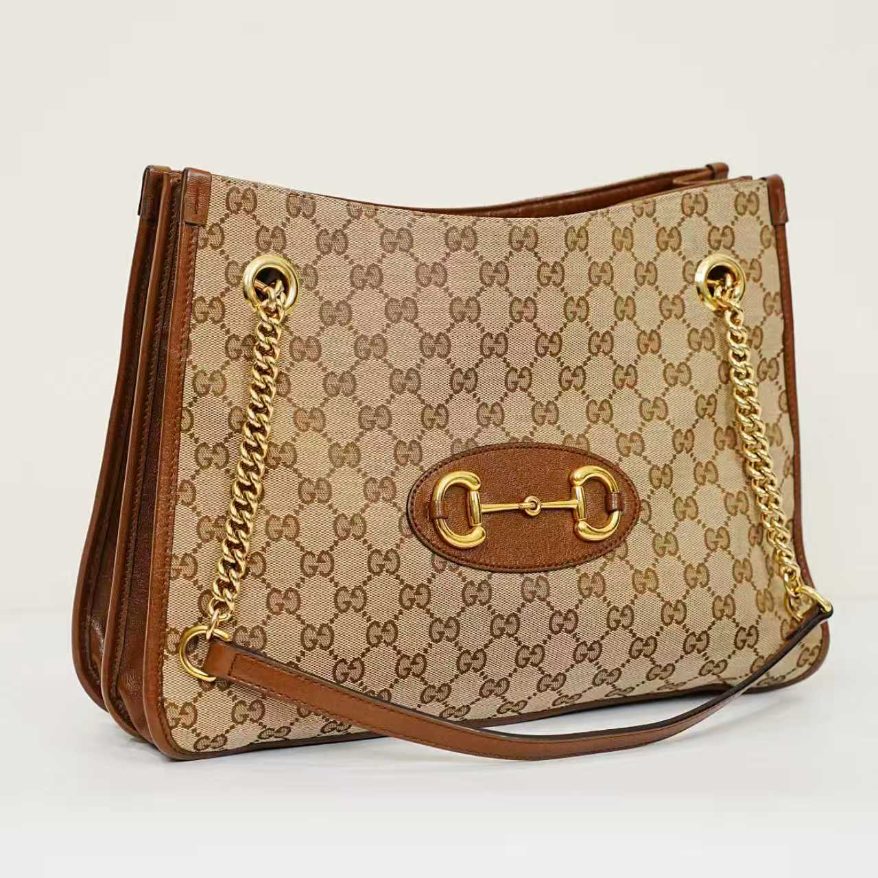 Gucci - 1955 Horsebit Tote Bag - Leather - Brown - (medium)
