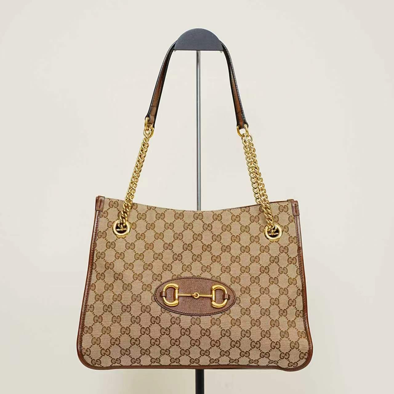 Gucci - 1955 Horsebit Tote Bag - Leather - Brown - (medium)