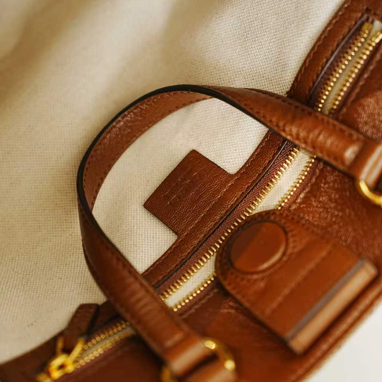 Gucci - 1955 Horsebit Tote Bag - Leather - Brown - (medium)