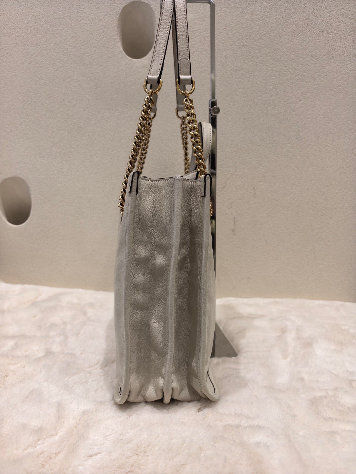 Gucci - 1955 Horsebit Tote - Leather - White - (large)