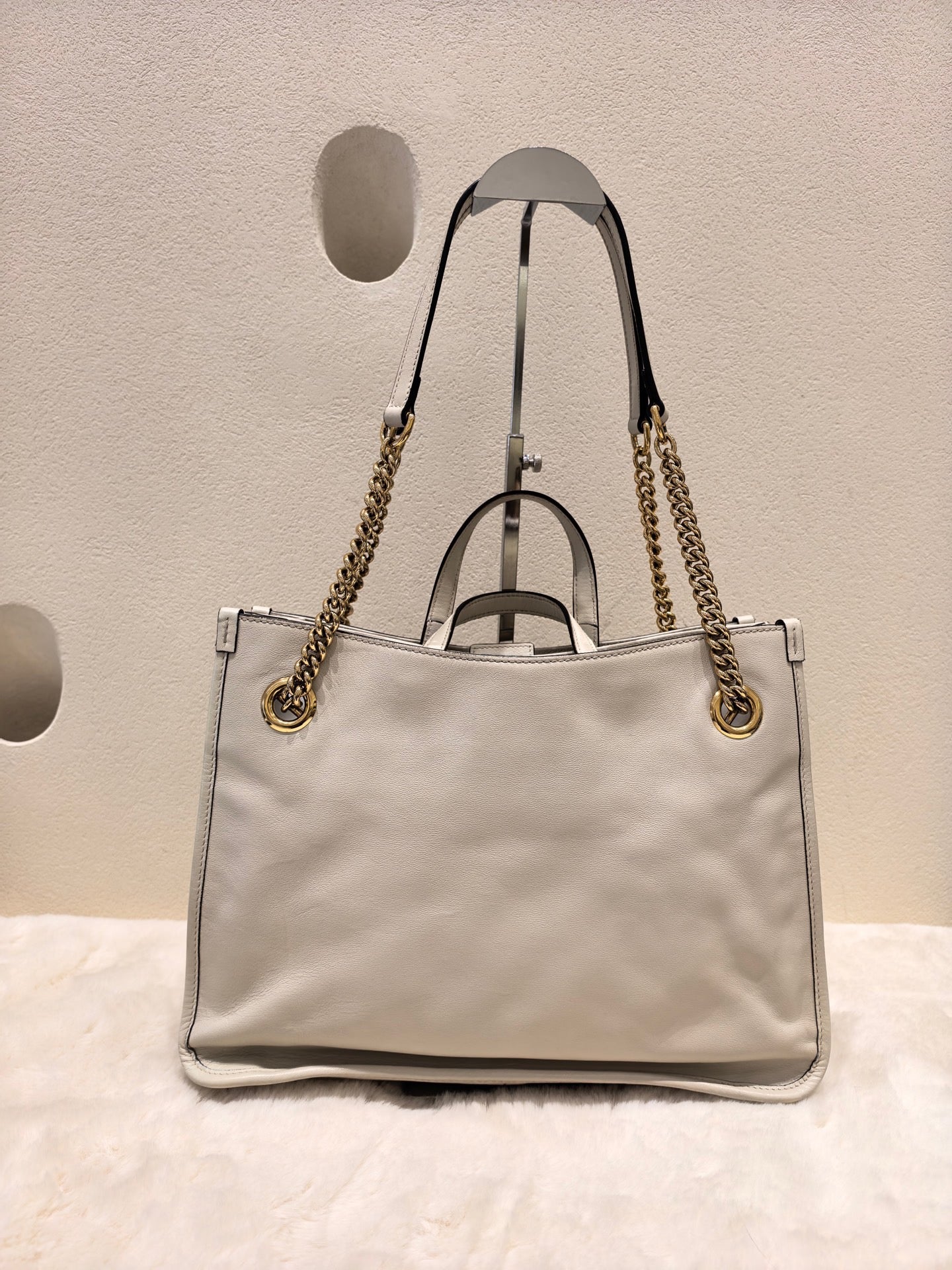 Gucci - 1955 Horsebit Tote - Leather - White - (large)