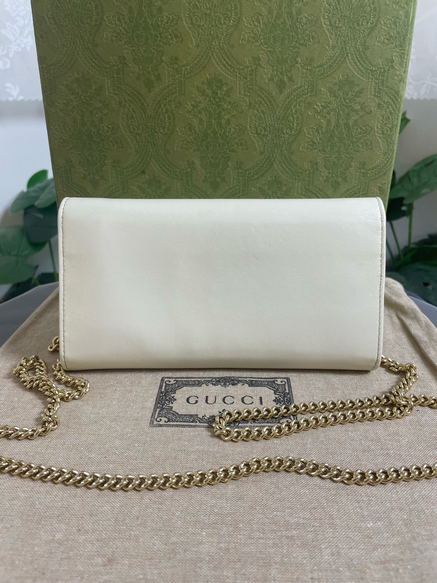 Gucci - 1955 Horsebit Wallet on Chain - Leather - White - (mini)