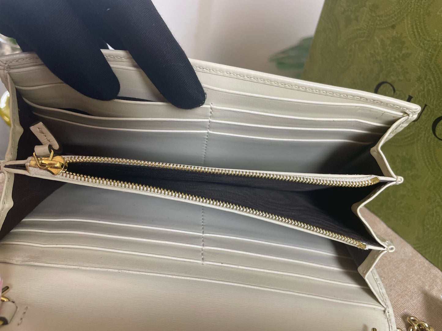 Gucci - 1955 Horsebit Wallet on Chain - Leather - White - (mini)
