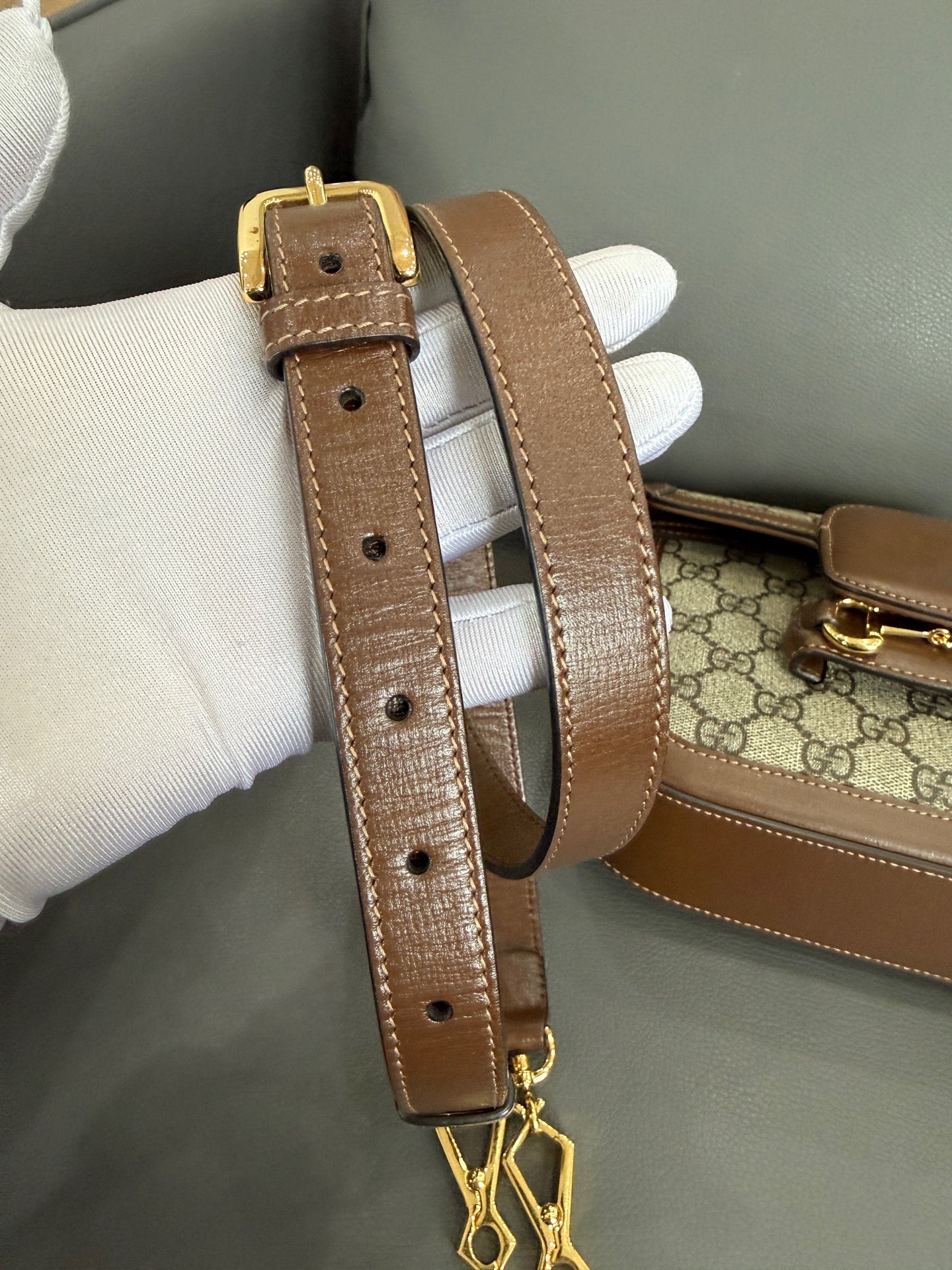 Gucci - 1955 - Leather - Brown - (small)