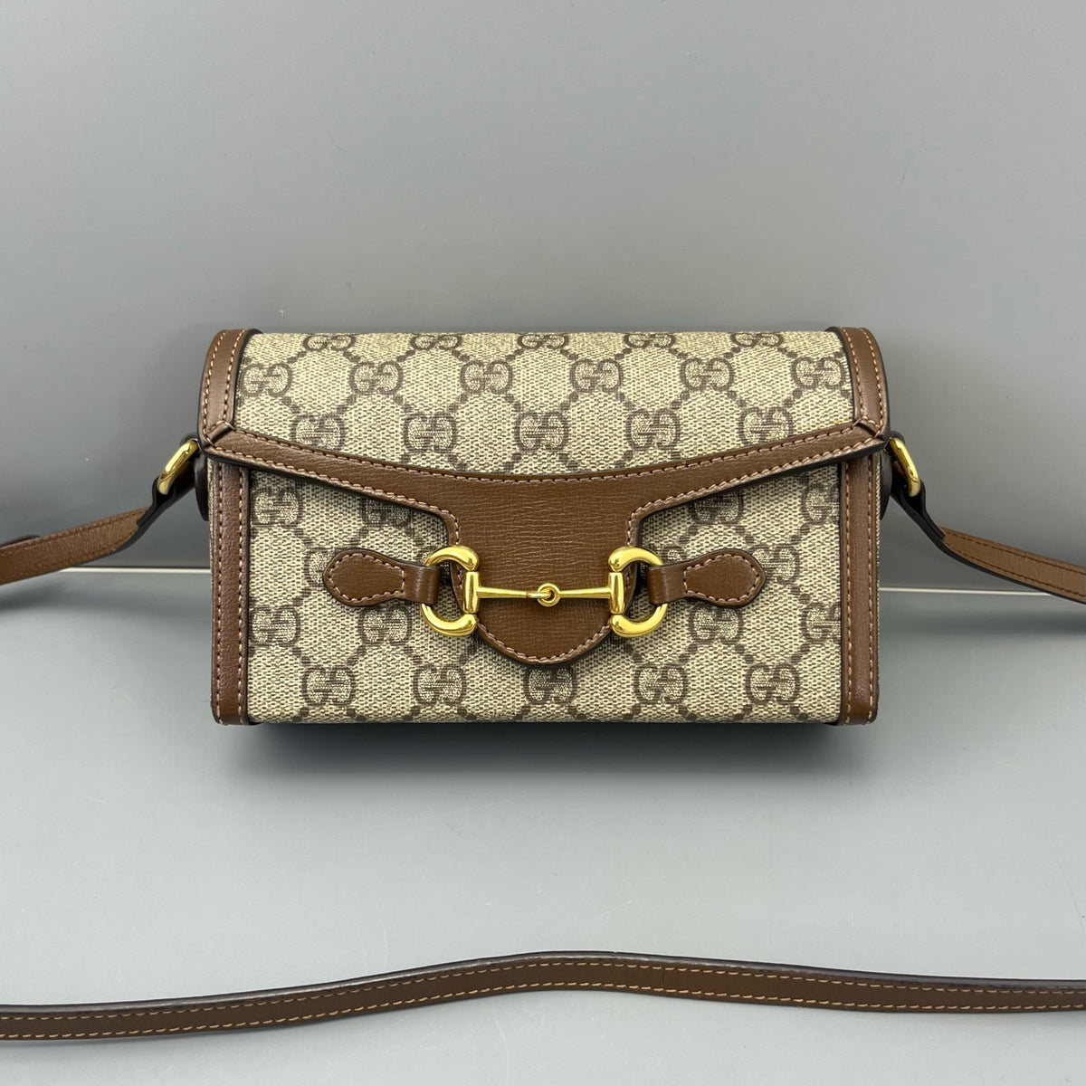 Gucci - 1955 Phone Bag - Synthetic - Brown - (mini)