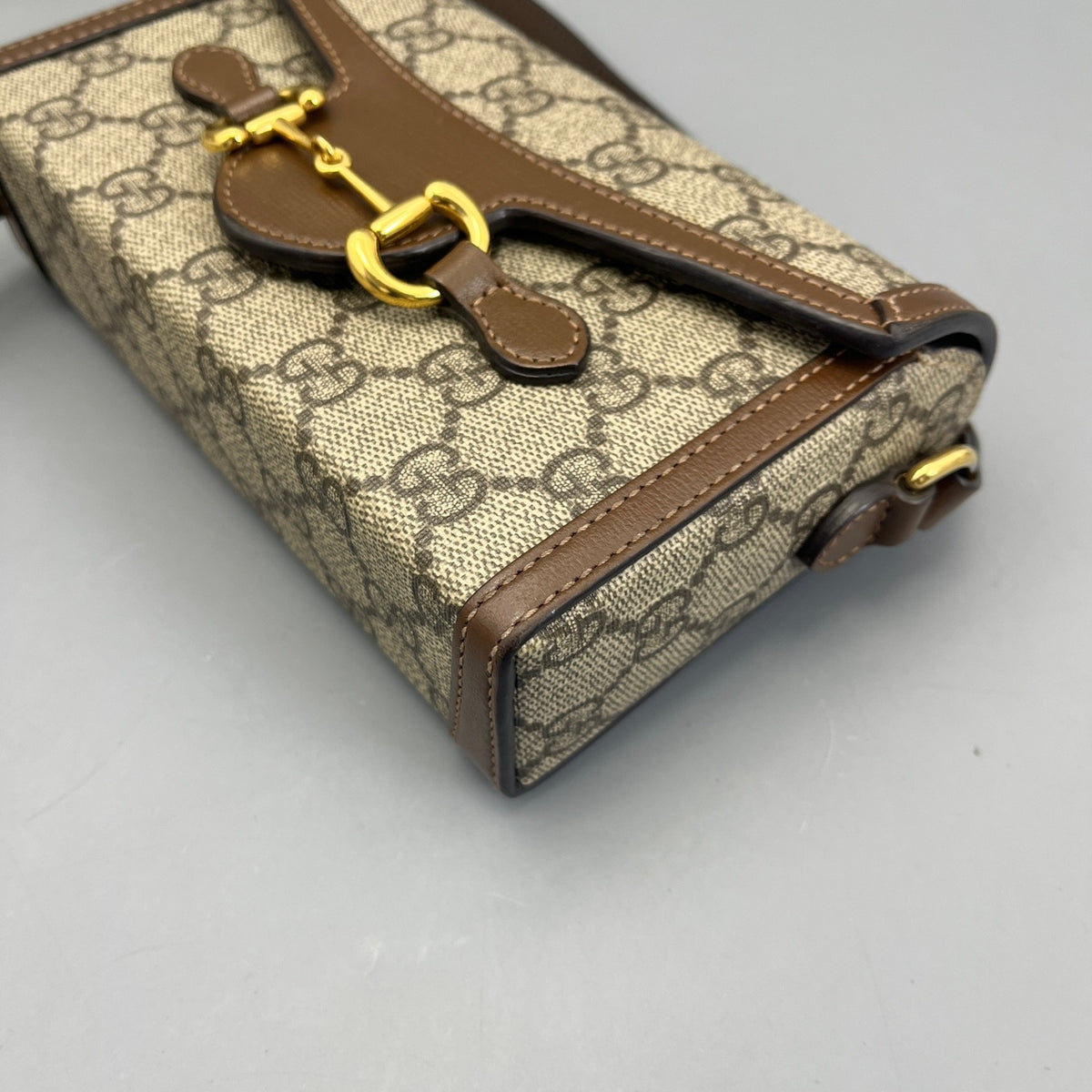 Gucci - 1955 Phone Bag - Synthetic - Brown - (mini)
