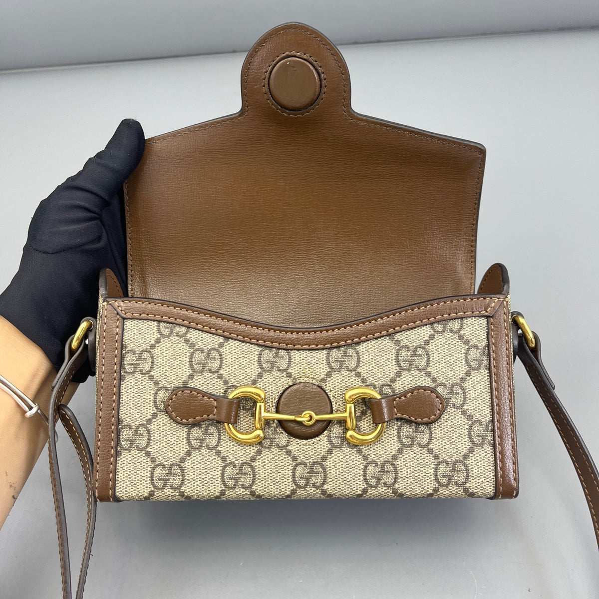 Gucci - 1955 Phone Bag - Synthetic - Brown - (mini)