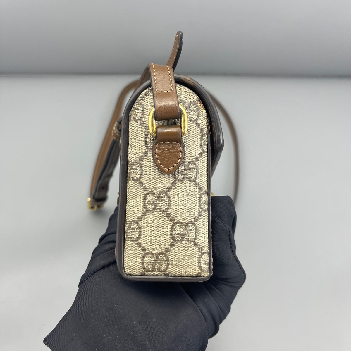 Gucci - 1955 Phone Bag - Synthetic - Brown - (mini)
