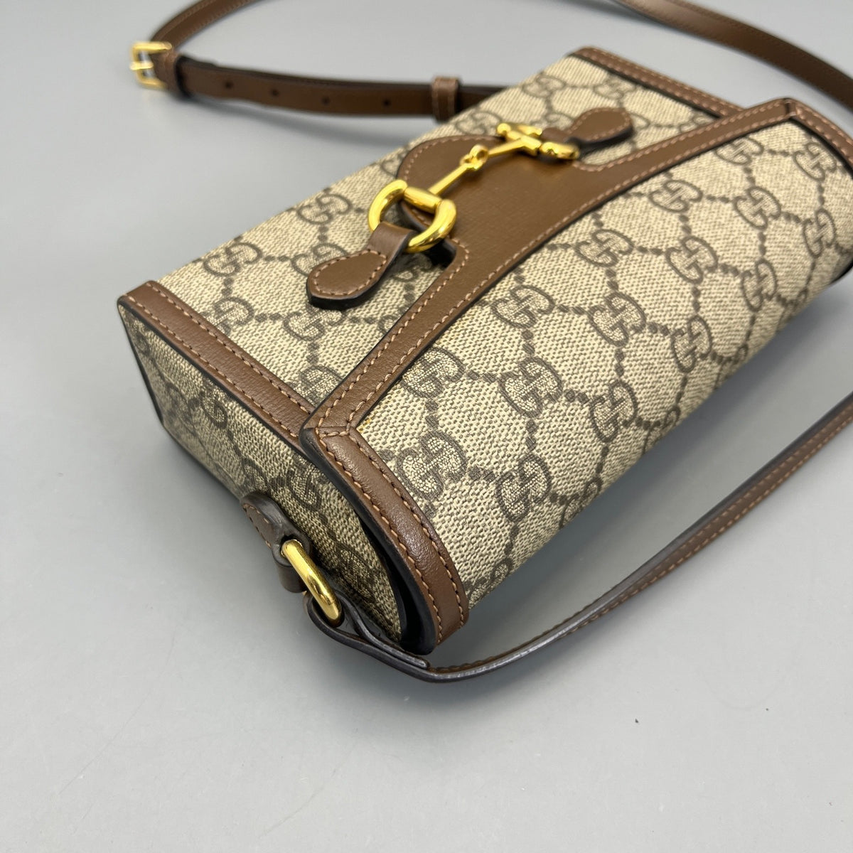 Gucci - 1955 Phone Bag - Synthetic - Brown - (mini)