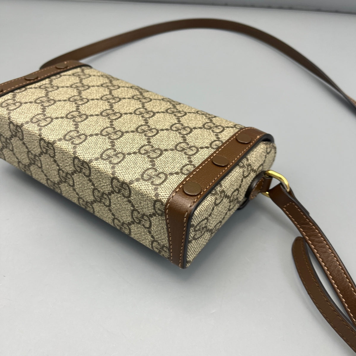 Gucci - 1955 Phone Bag - Synthetic - Brown - (mini)