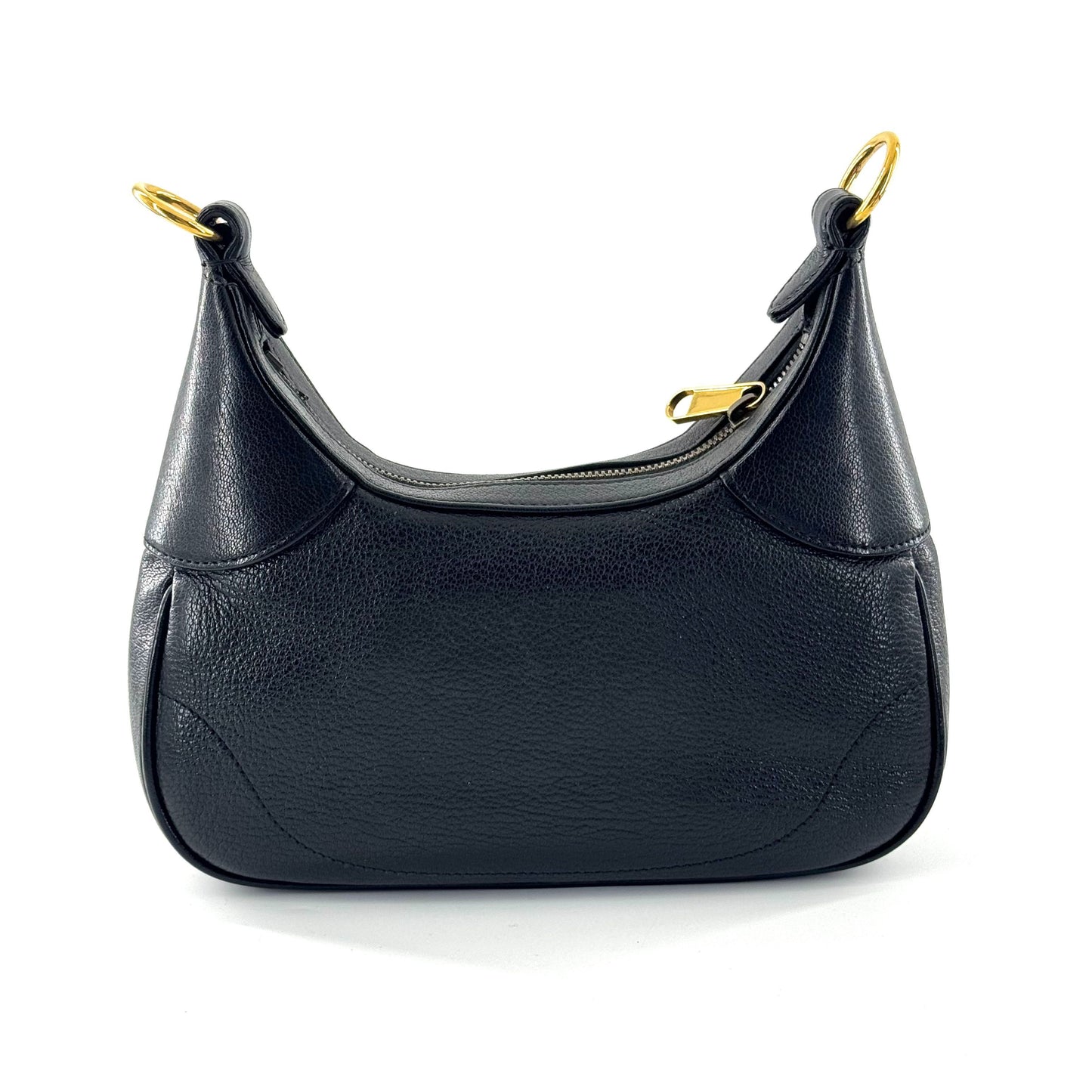 Gucci - Aphrodite Crescent Bag - Grained leather - Black with gold-tone hardware - (medium)