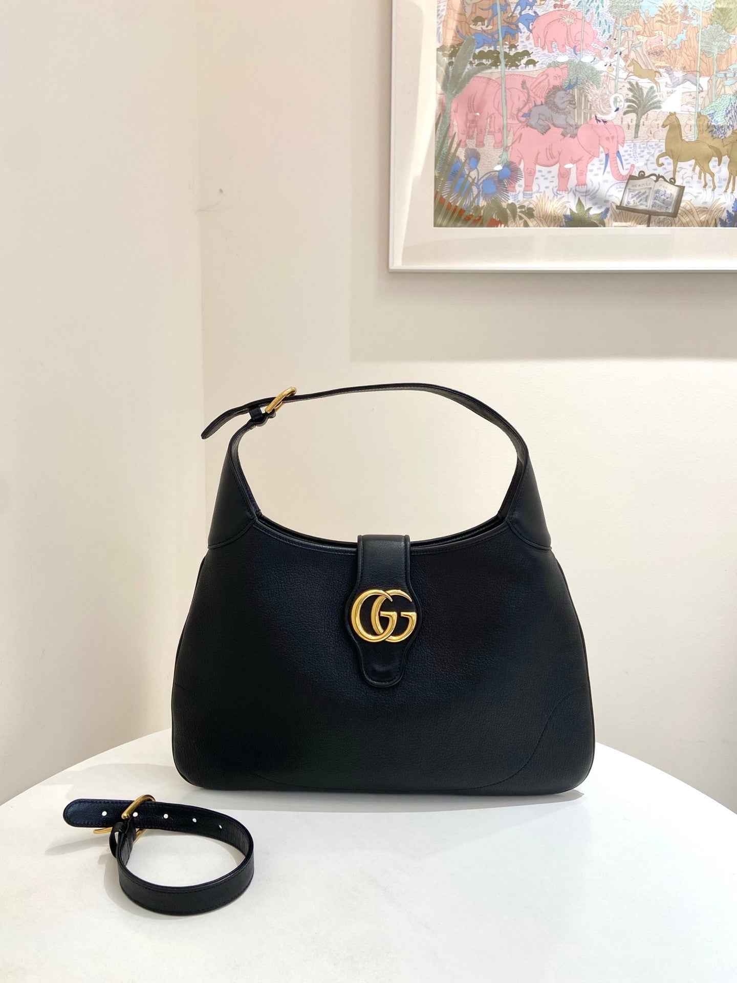 Gucci - Aphrodite - Leather - Black - (small)