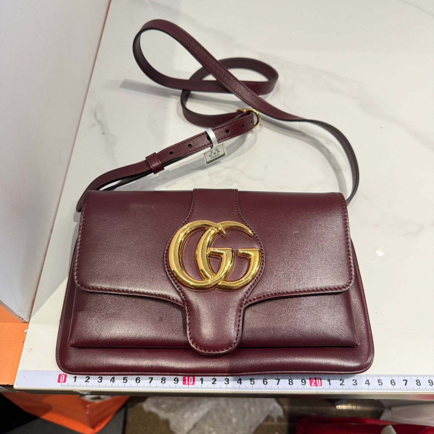 Gucci - Arli Shoulder Bag - Smooth calf leather - Burgundy - (small)