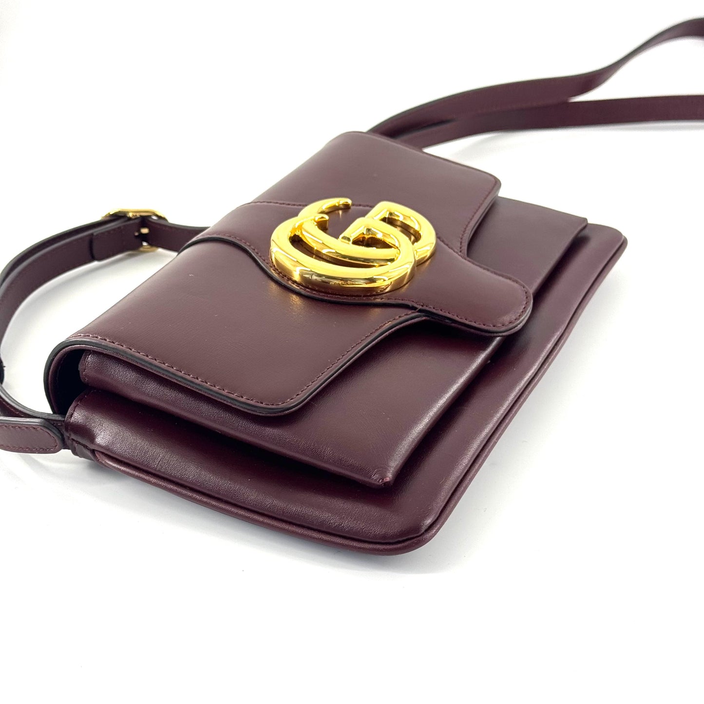 Gucci - Arli Shoulder Bag - Smooth calf leather - Burgundy - (small)