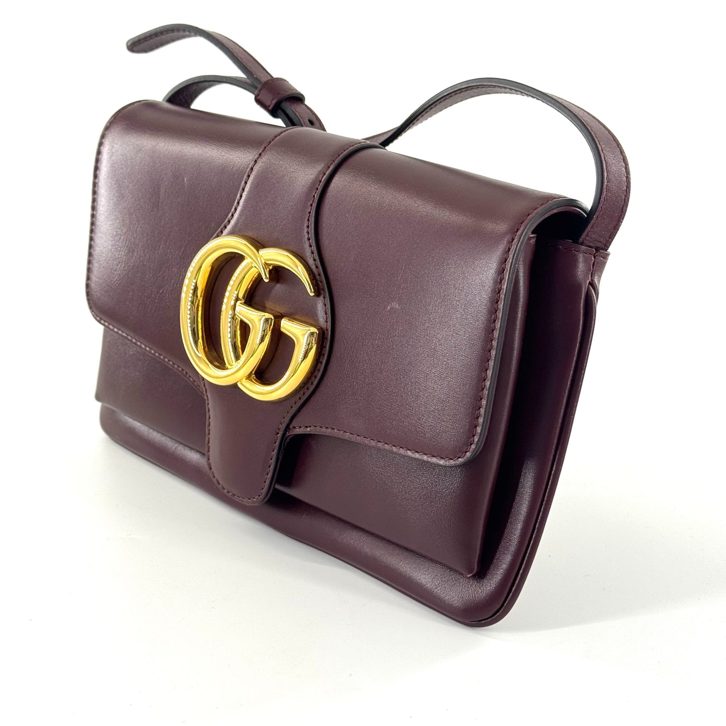 Gucci - Arli Shoulder Bag - Smooth calf leather - Burgundy - (small)