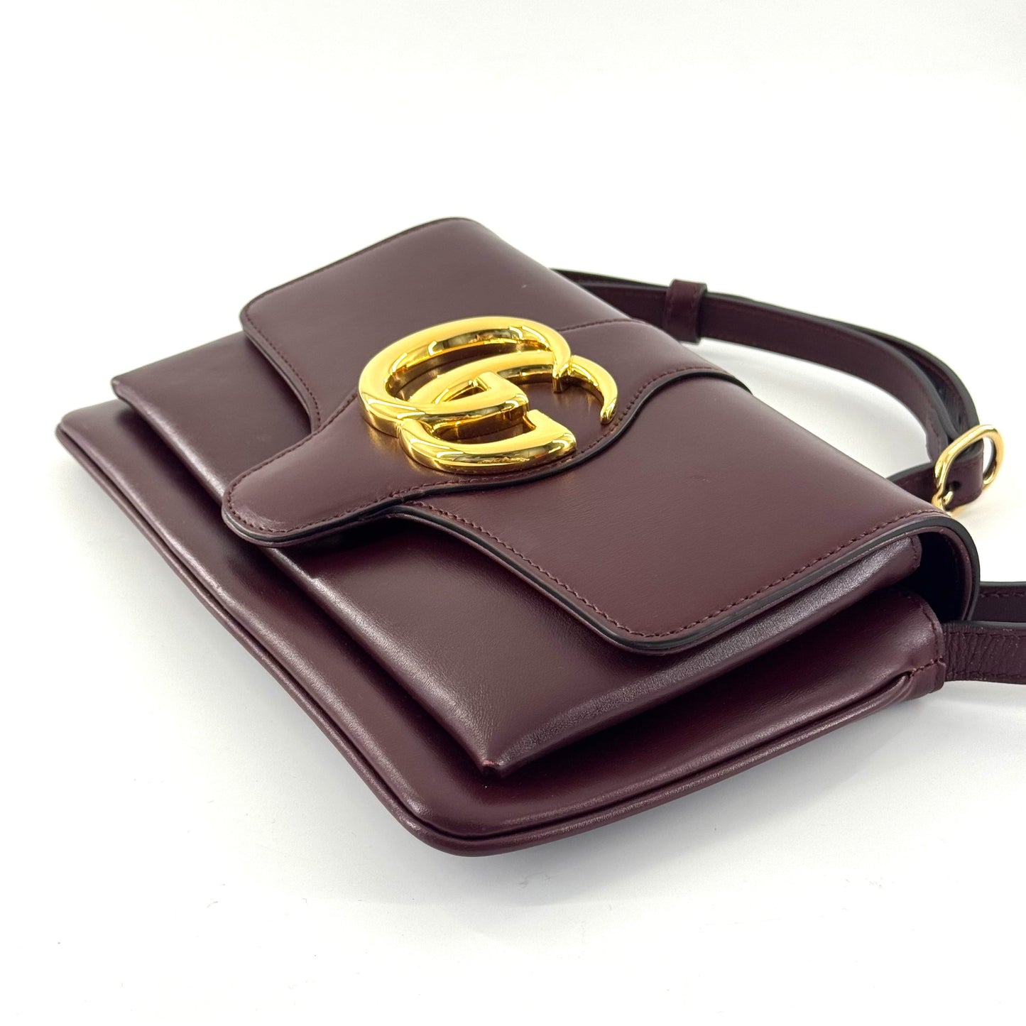 Gucci - Arli Shoulder Bag - Smooth calf leather - Burgundy - (small)