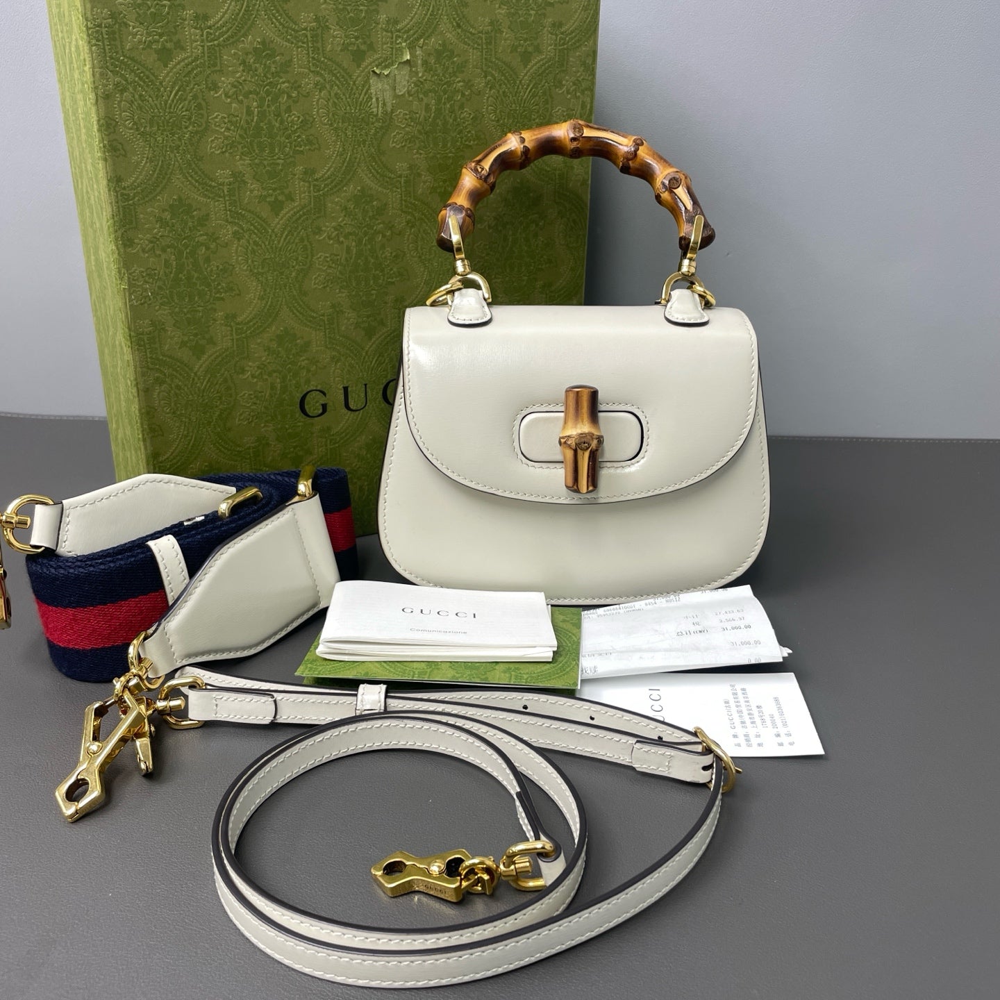 Gucci - Bamboo 1947 - Leather - White - (mini)