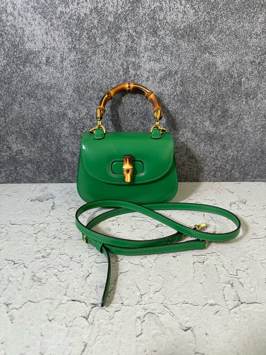 Gucci - Bamboo 1947 Mini - Leather - Green - (mini)