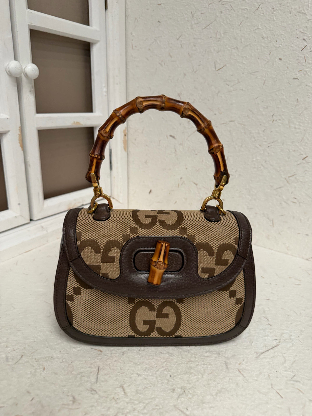 Gucci - Bamboo 1974 Small - Cloth - Beige - (small)