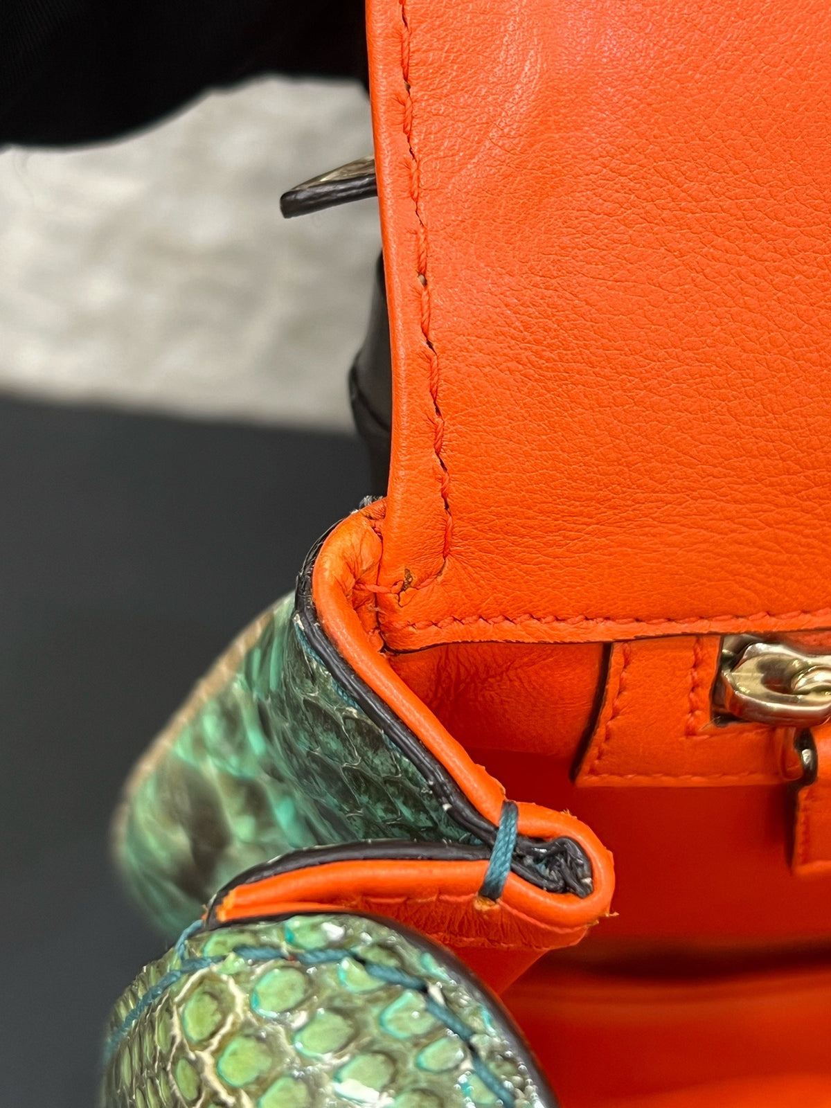 Gucci - Bamboo - Exotic leathers - Python - Green - (small)