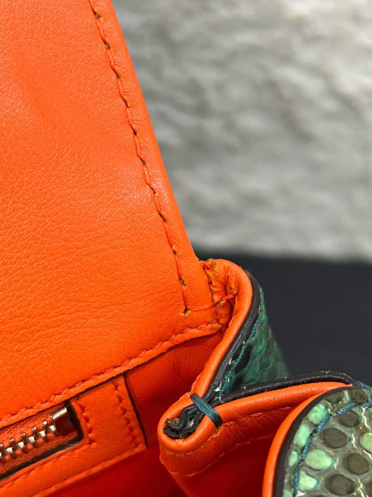 Gucci - Bamboo - Exotic leathers - Python - Green - (small)