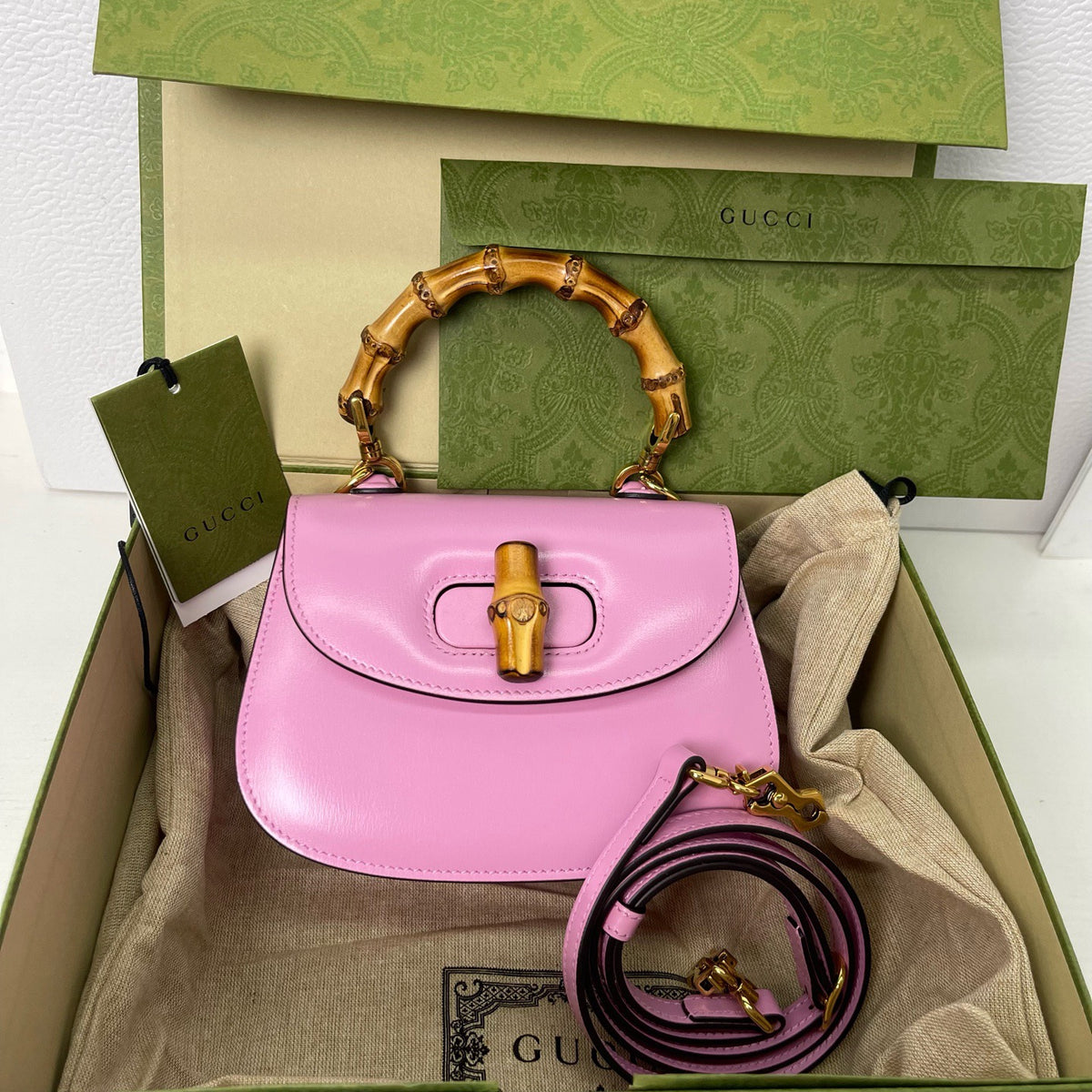 Gucci - Bamboo - Leather - Pink - (mini)