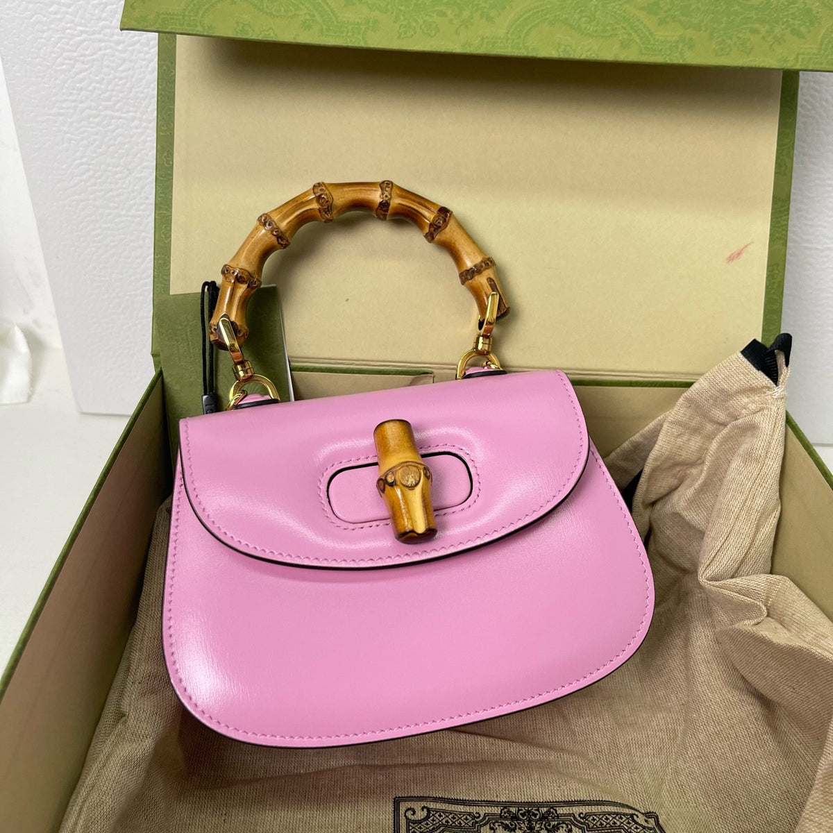 Gucci - Bamboo - Leather - Pink - (mini)
