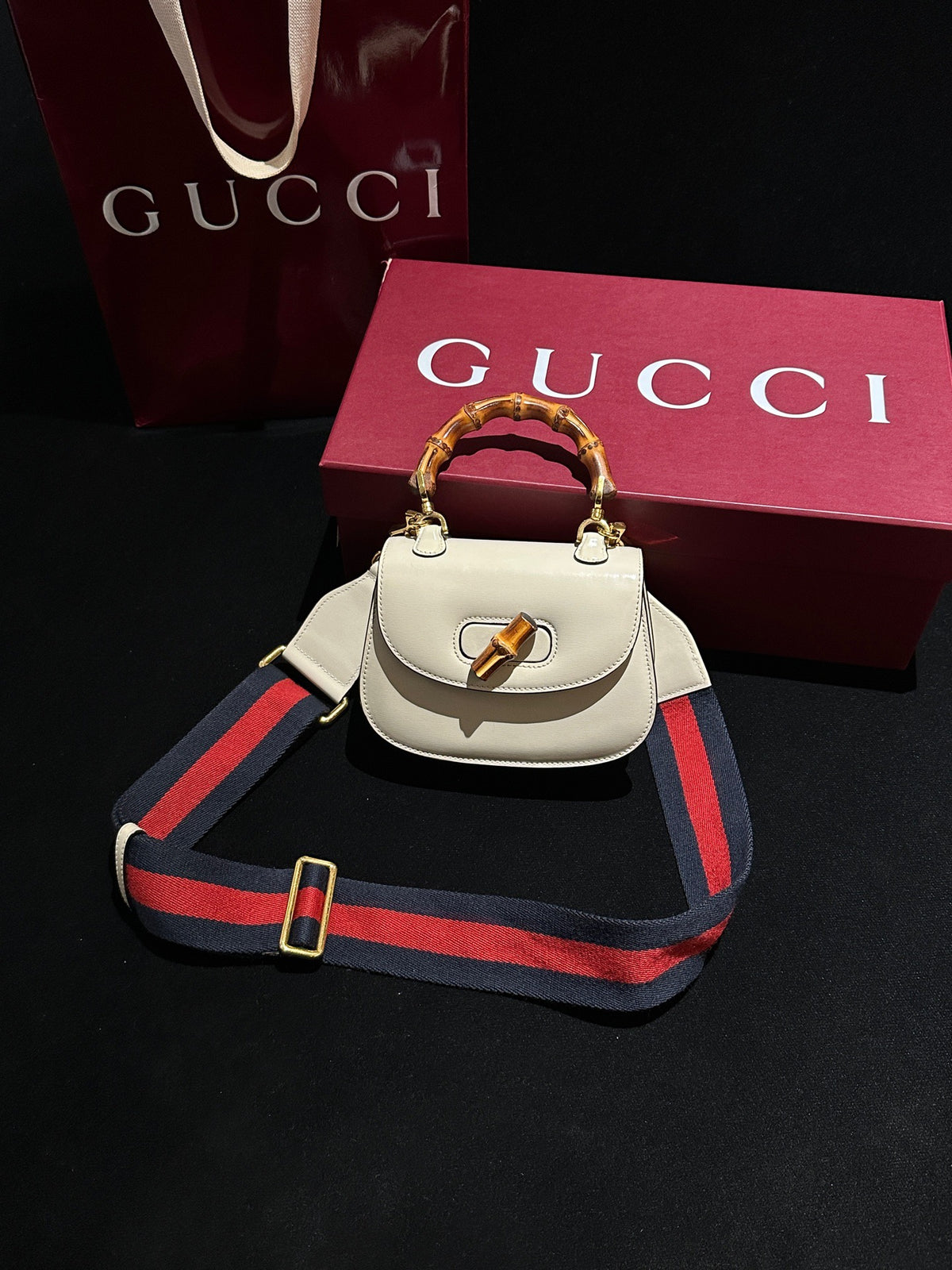 Gucci - Bamboo Mini - Leather - White - (mini)