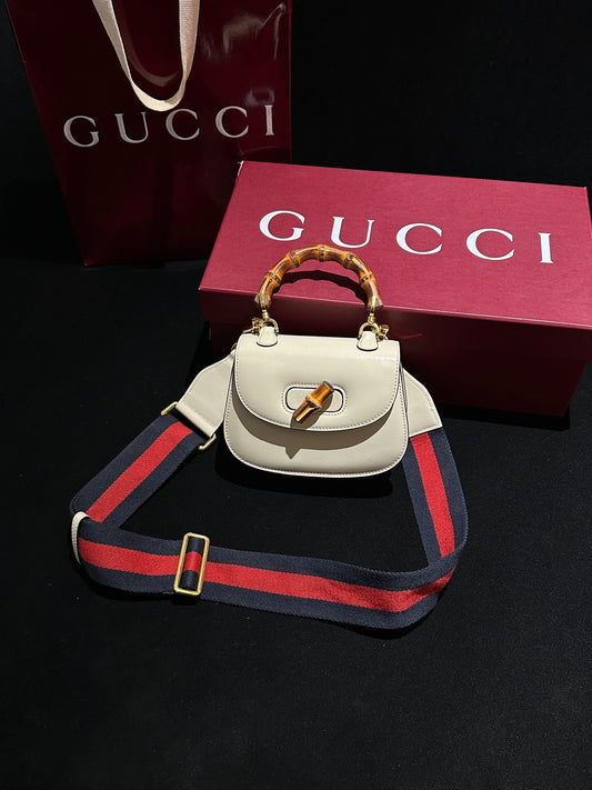 Gucci - Bamboo Mini - Leather - White - (mini)