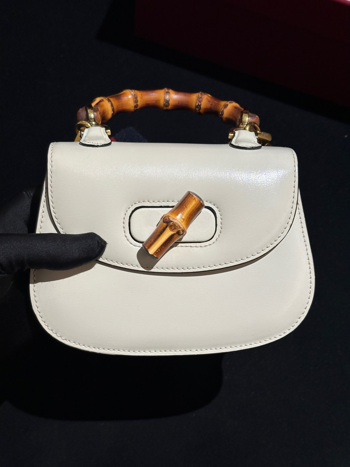 Gucci - Bamboo Mini - Leather - White - (mini)