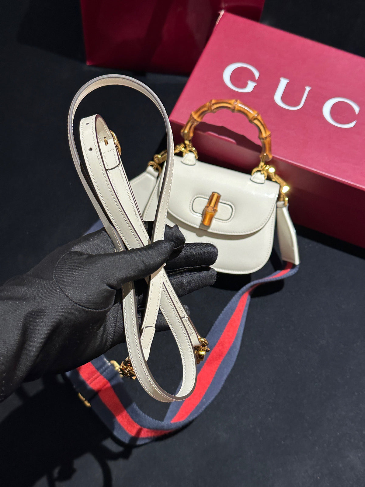 Gucci - Bamboo Mini - Leather - White - (mini)