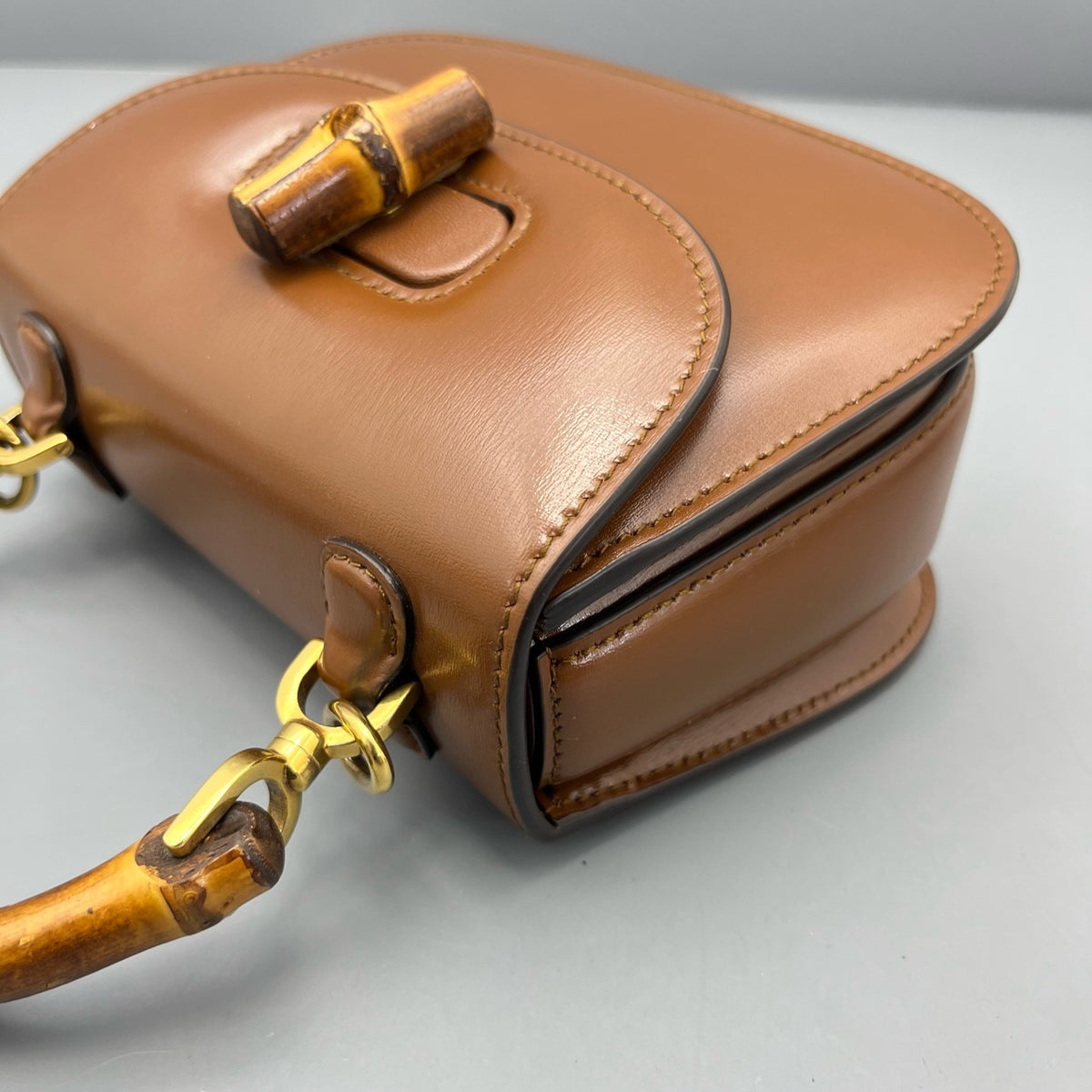 Gucci - Bamboo Saddle Bag - Leather - Brown - (mini)