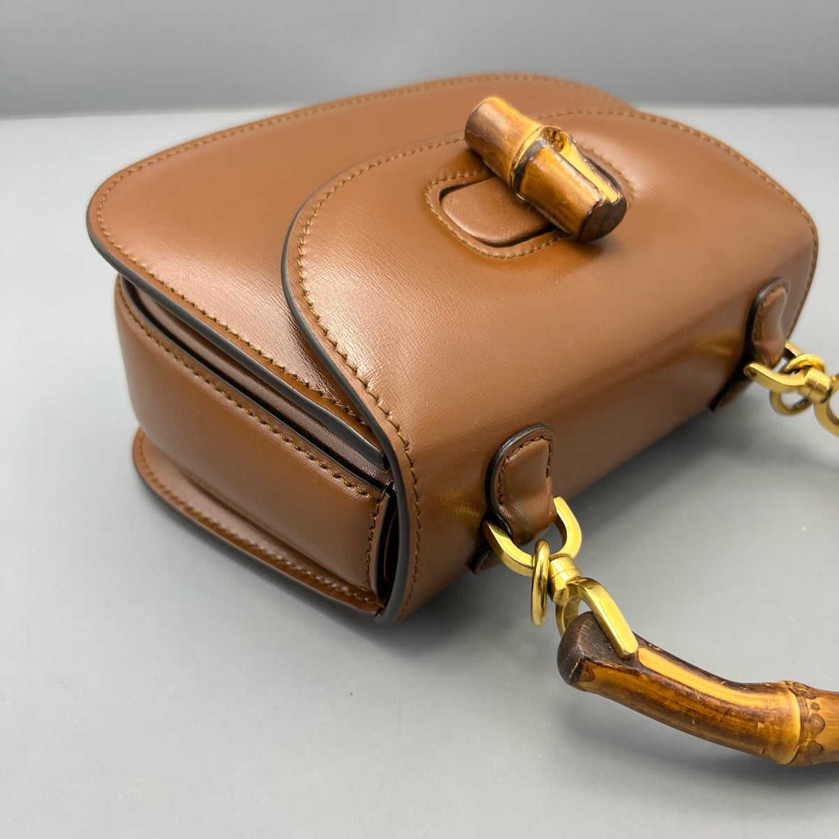 Gucci - Bamboo Saddle Bag - Leather - Brown - (mini)