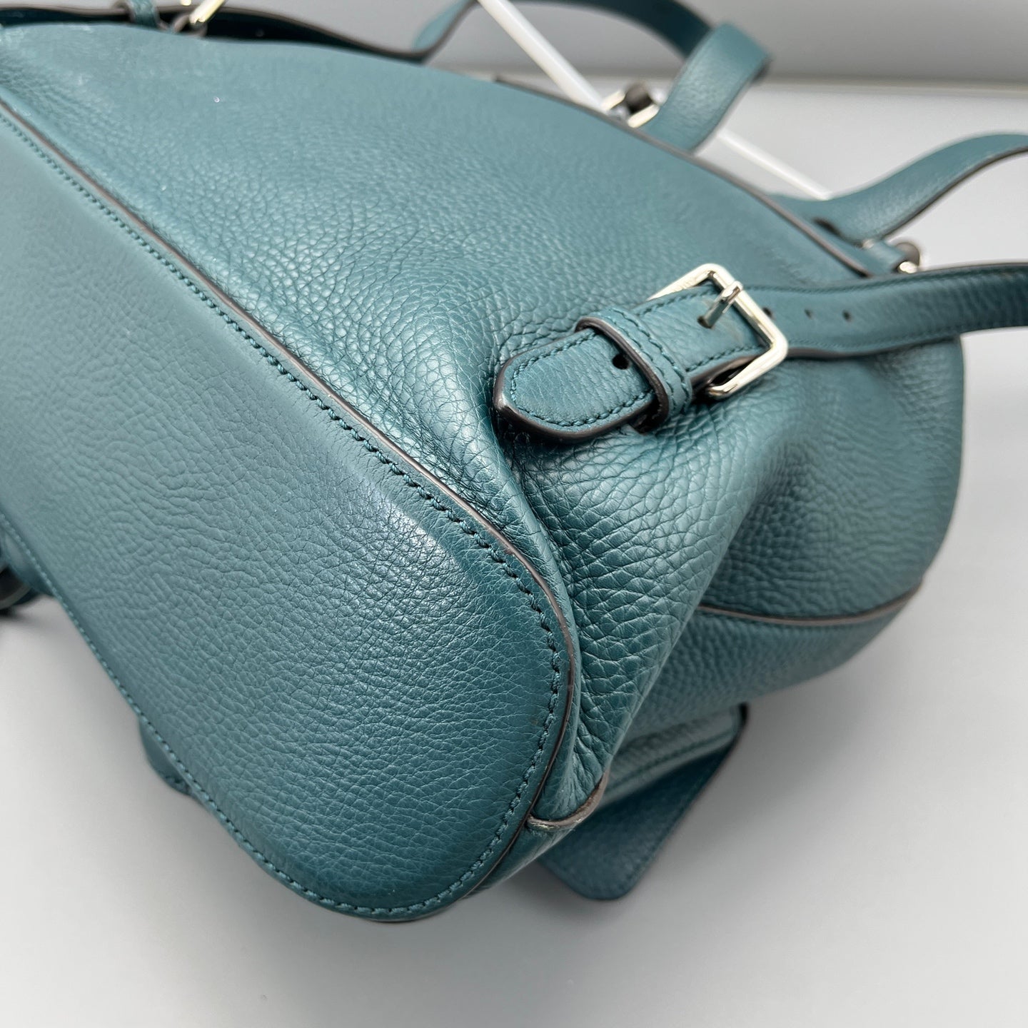 Gucci - Bamboo Tassel Backpack - Grained leather - Blue - (medium)