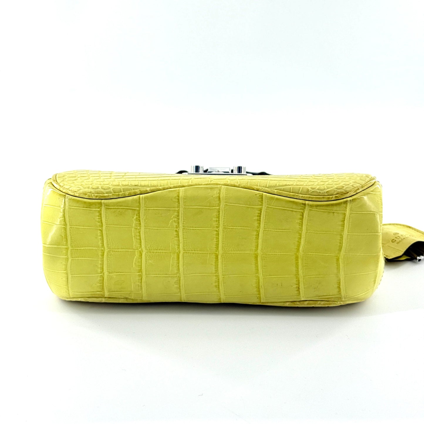 Gucci - Bamboo Top Handle - Crocodile leather with bamboo handle - Yellow - (Small)