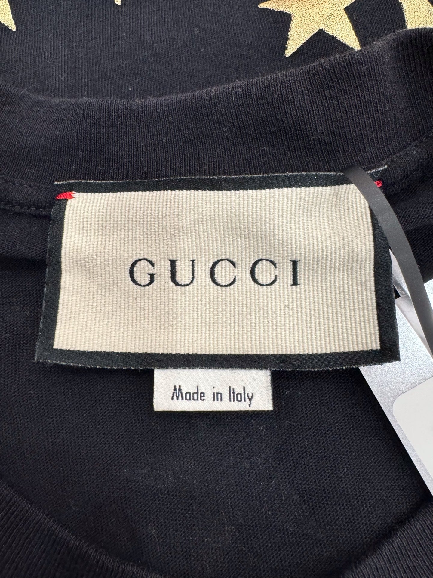 Gucci - Black Full Print Star Moon Double G Logo Short Sleeve Tee - Cotton - Black - (S)