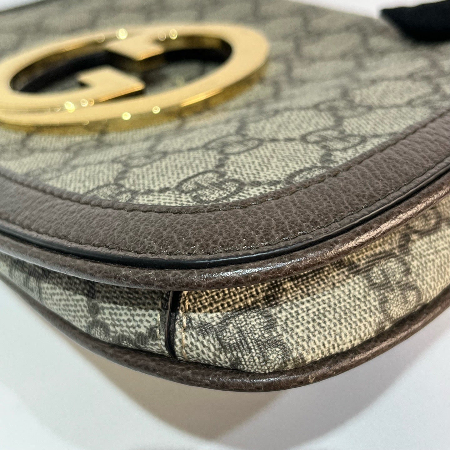 Gucci - Blondie - GG Supreme canvas with leather trim - Beige and Brown with Gold-Tone Hardware - (mini)