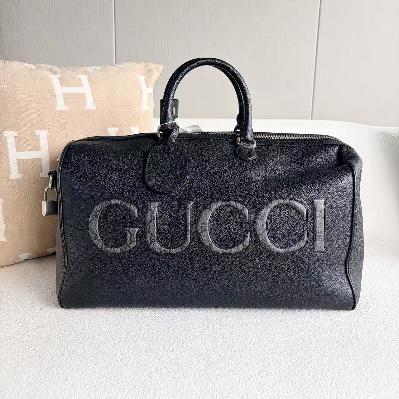 Gucci - Boston Travel Bag - Cowhide leather - Black - (Medium)