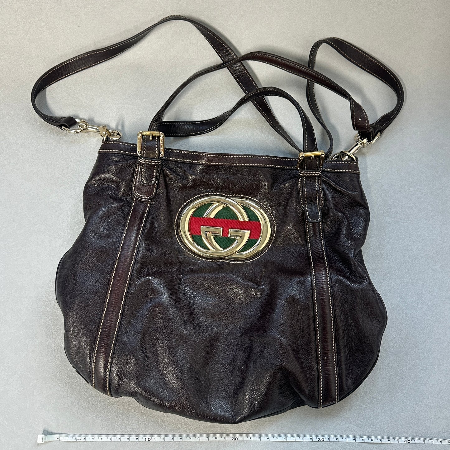 Gucci - Britt - Leather - Brown - (large)