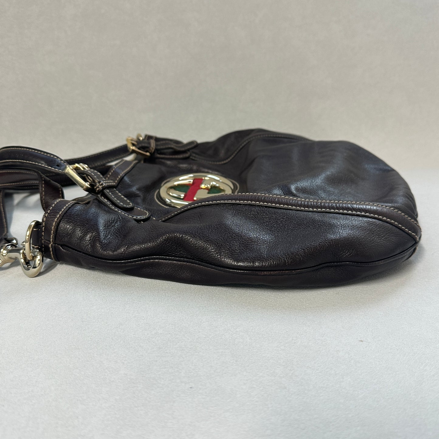 Gucci - Britt - Leather - Brown - (large)