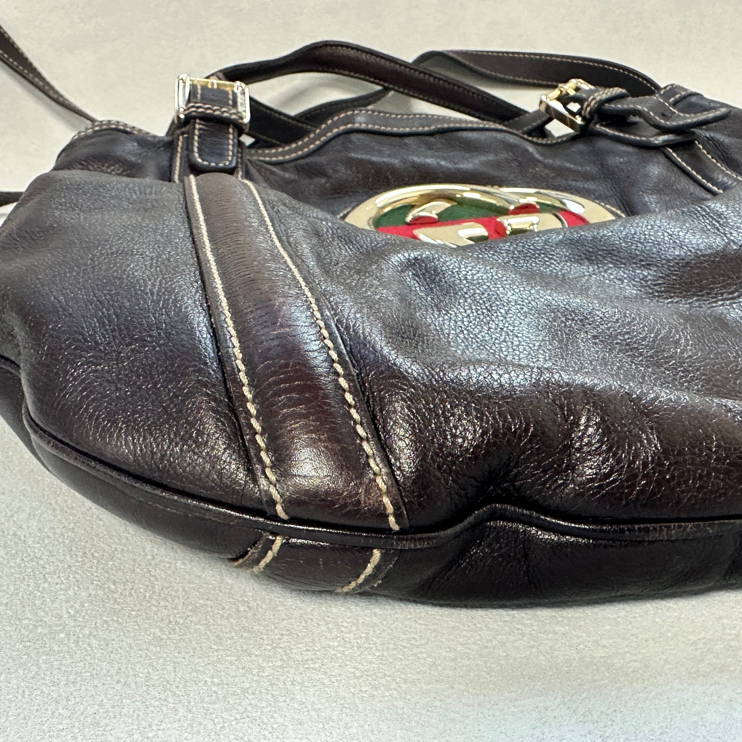 Gucci - Britt - Leather - Brown - (large)